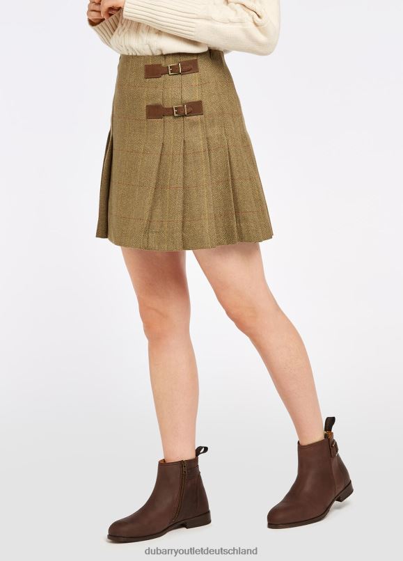 Frauen 4T2X6216 Dubarry Blüten-Tweed-Rock Kleidung Ulme