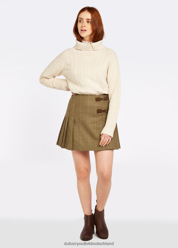 Frauen 4T2X6216 Dubarry Blüten-Tweed-Rock Kleidung Ulme