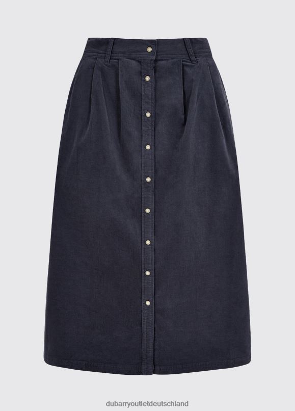 Frauen 4T2X6700 Dubarry Amaryllis-Pincord-Stiefelrock Kleidung Indigo