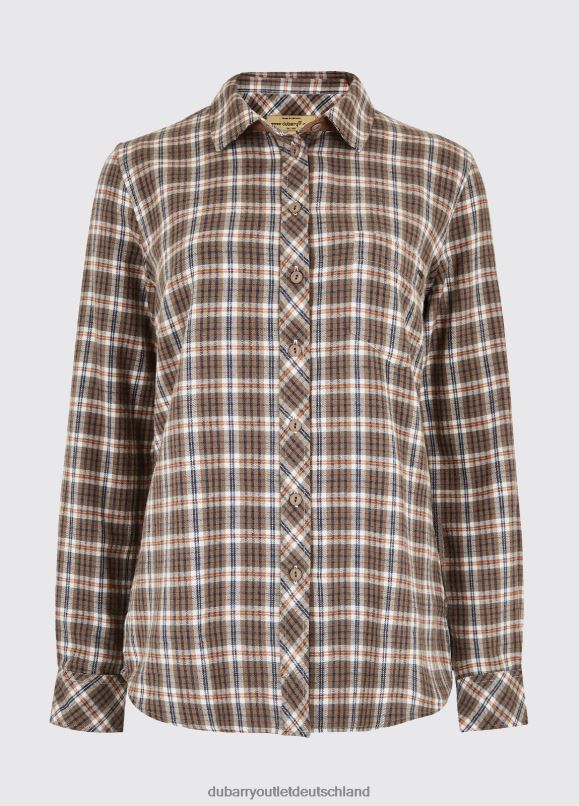 Frauen 4T2X6292 Dubarry Japonica-Karohemd Kleidung Ernte