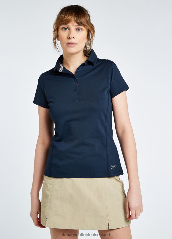 Frauen 4T2X6294 Dubarry Martinique-Kurzarm-Polo Kleidung Marine