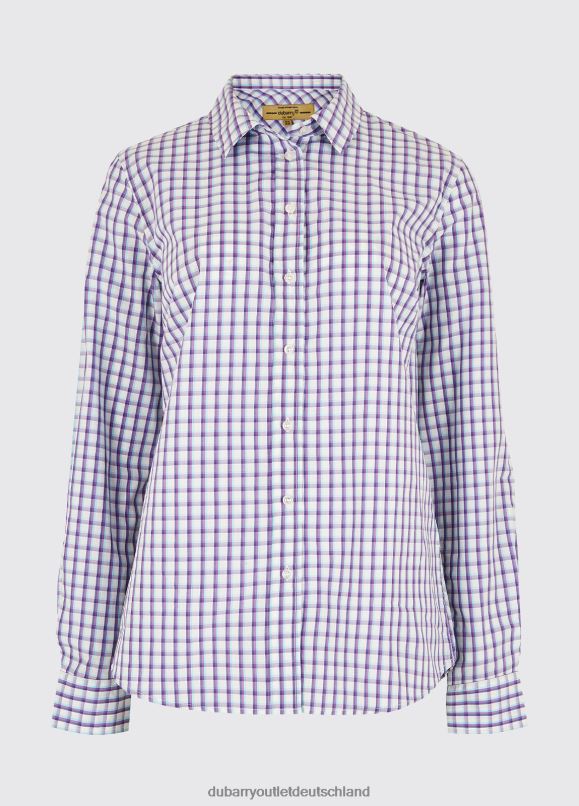 Frauen 4T2X6557 Dubarry Hemd mit Gillyflower-Karomuster Kleidung blau-multi