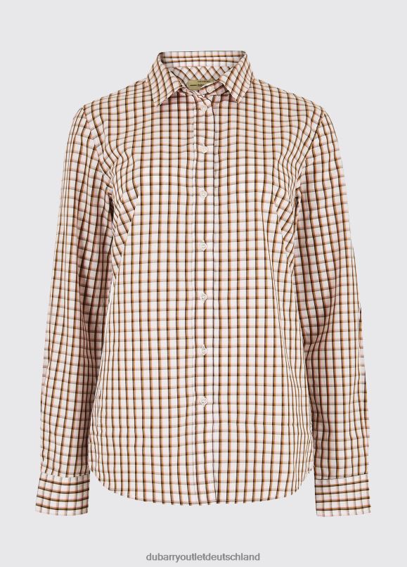 Frauen 4T2X6772 Dubarry Hemd mit Gillyflower-Karomuster Kleidung Oliven-Multi