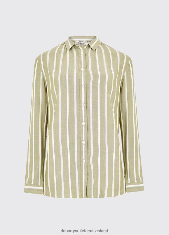 Frauen 4T2X6798 Dubarry violettes Hemd Kleidung khaki