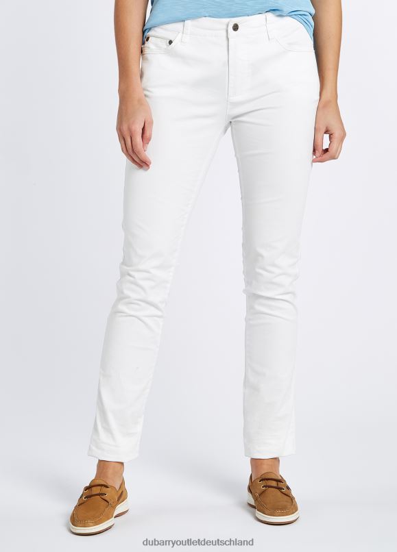 Frauen 4T2X6188 Dubarry Greenway-Jeans Kleidung Weiß