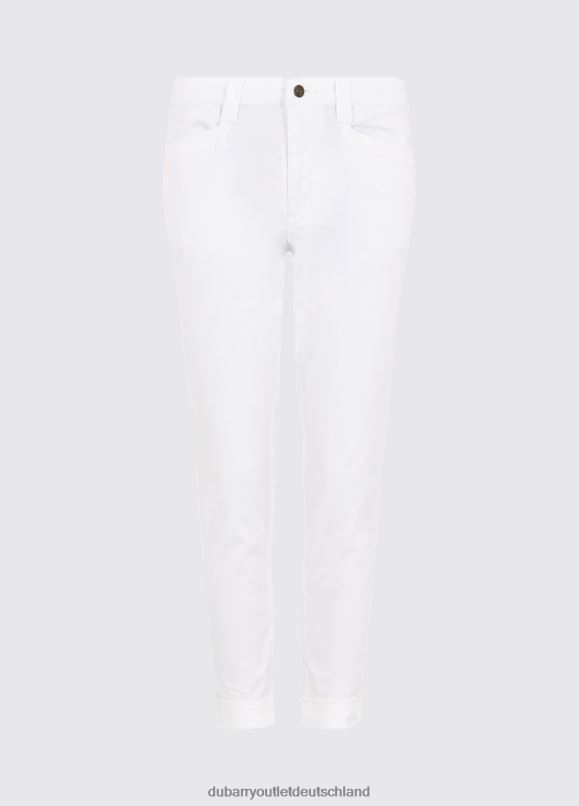 Frauen 4T2X6608 Dubarry Killybegs Chinos Kleidung Weiß