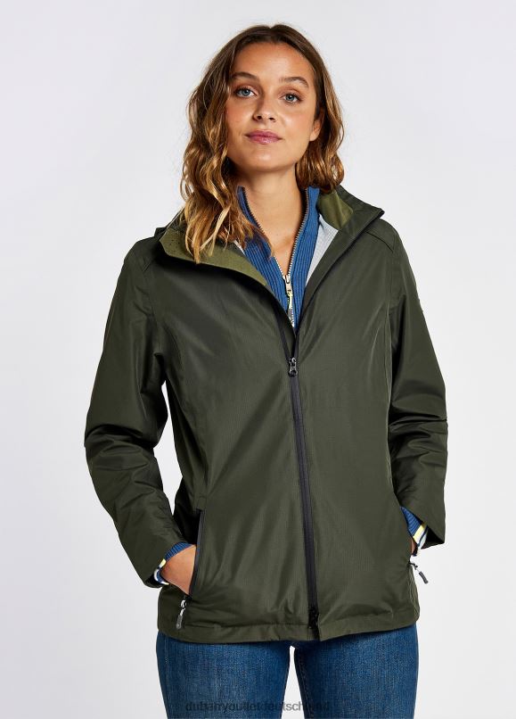 Frauen 4T2X6130 Dubarry Garryvoe wasserdichte Jacke Kleidung Pesto