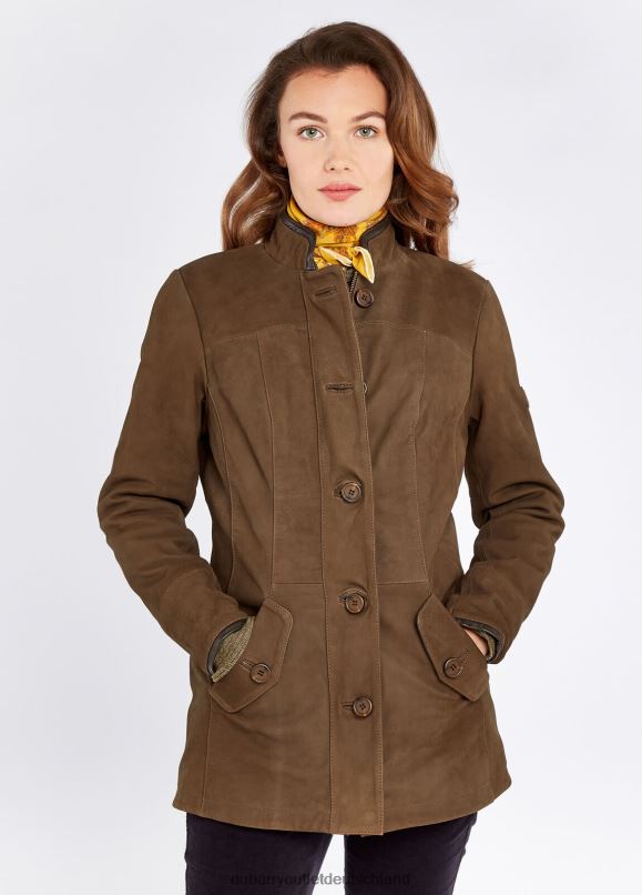 Frauen 4T2X6170 Dubarry Joyce-Lederjacke Kleidung Nussbaum