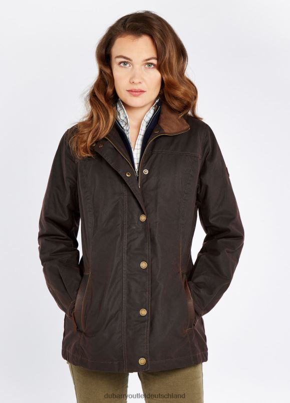 Frauen 4T2X6173 Dubarry Mountrath Wachsjacke Kleidung Java