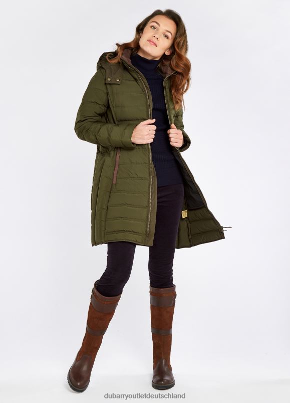 Frauen 4T2X6185 Dubarry Ballybrophy-Steppjacke Kleidung Olive