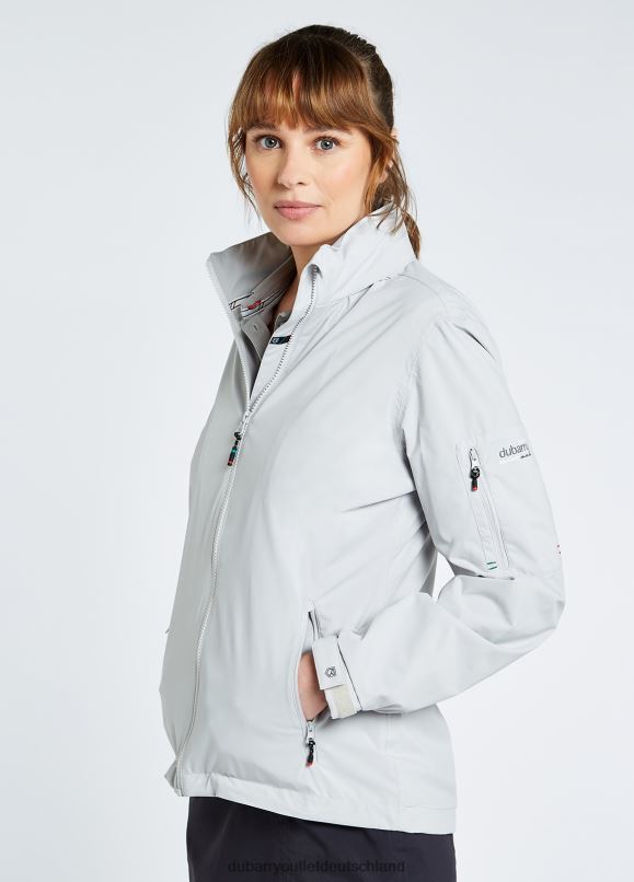 Frauen 4T2X6189 Dubarry Korfu-Crewjacke Kleidung Platin