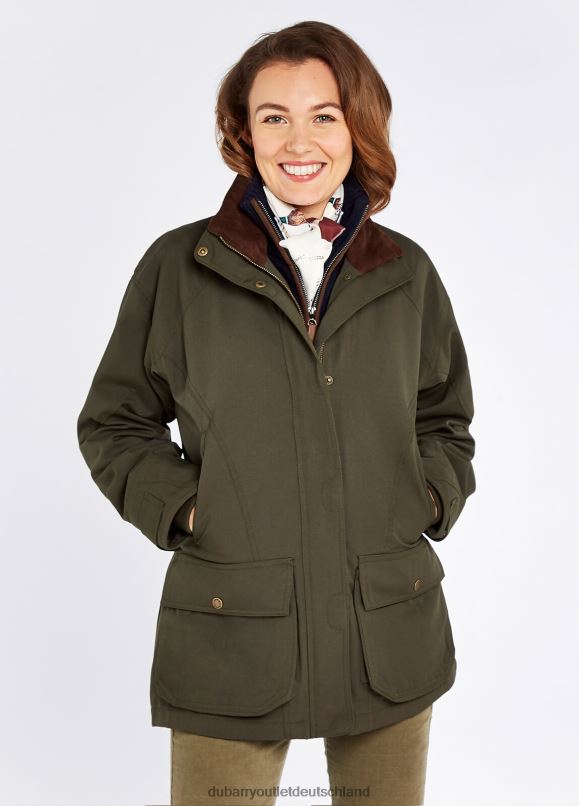 Frauen 4T2X6195 Dubarry Castlehyde Allzweck-Schießmantel Kleidung Efeu