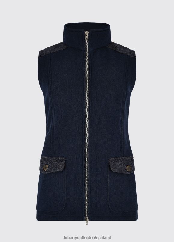 Frauen 4T2X6199 Dubarry Weste aus Kirschholz Kleidung Marine
