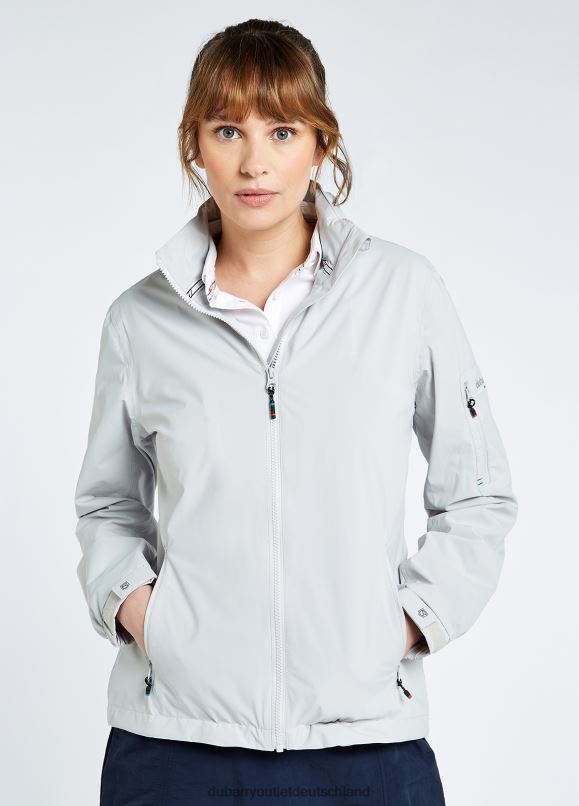 Frauen 4T2X6204 Dubarry Livorno Fleece-gefütterte Crew-Jacke Kleidung Platin