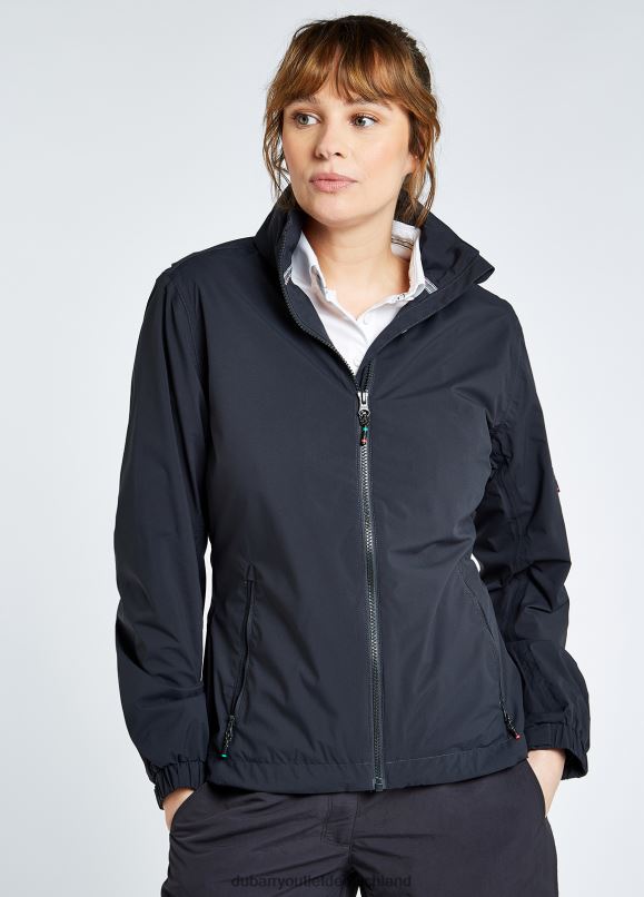 Frauen 4T2X6210 Dubarry Livorno Fleece-gefütterte Crew-Jacke Kleidung Graphit