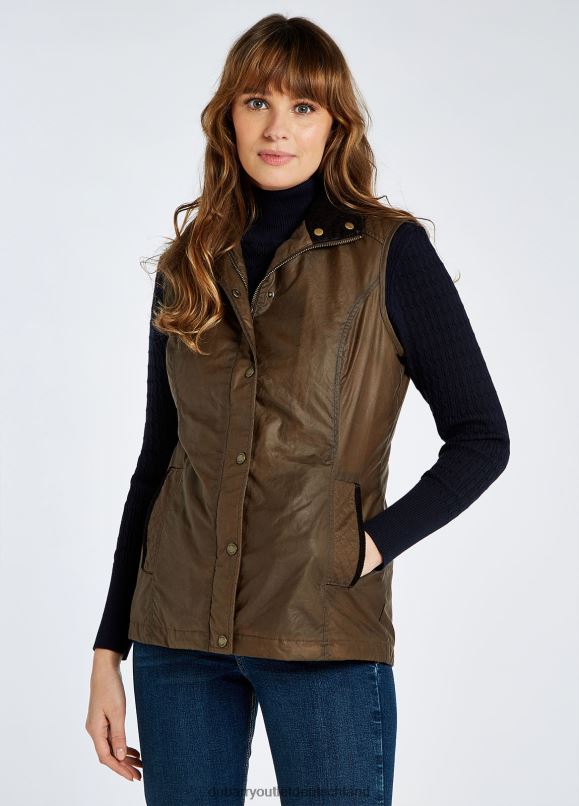 Frauen 4T2X6220 Dubarry Pakenham-Wachsweste Kleidung Ingwer