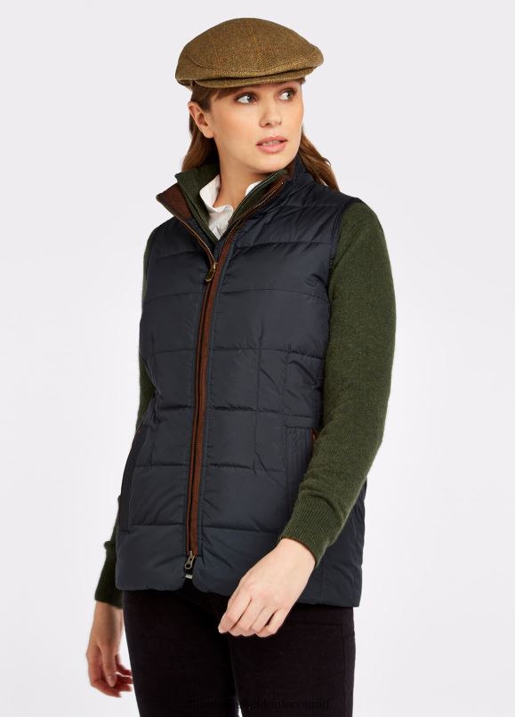 Frauen 4T2X6222 Dubarry Spiddal-Steppweste Kleidung Marine-Multi