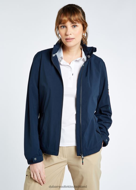 Frauen 4T2X6223 Dubarry Livorno Fleece-gefütterte Crew-Jacke Kleidung Marine