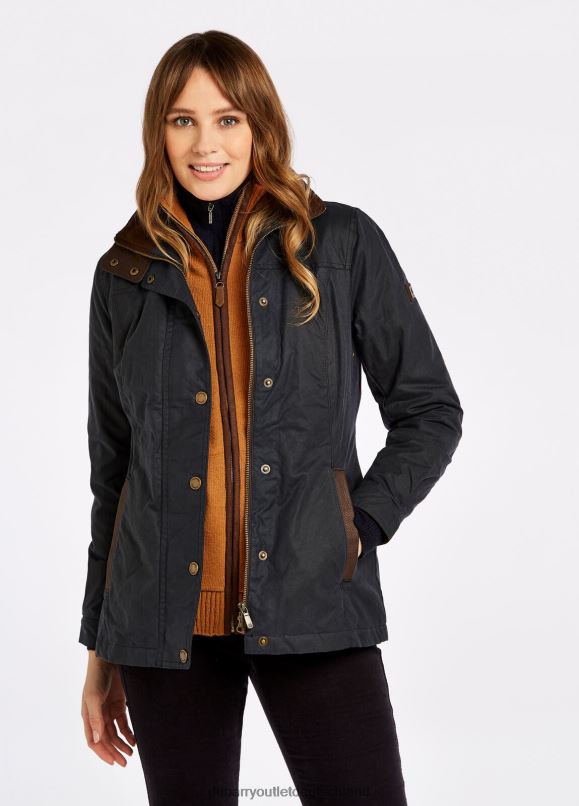 Frauen 4T2X6240 Dubarry Mountrath Wachsjacke Kleidung Marine