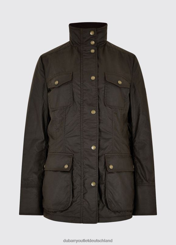 Frauen 4T2X6251 Dubarry Munsboro Wachsjacke Kleidung Grünspan