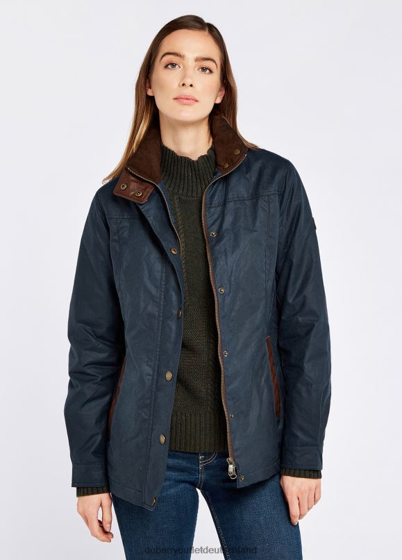 Frauen 4T2X6252 Dubarry Mountrath Wachsjacke Kleidung Meerblau