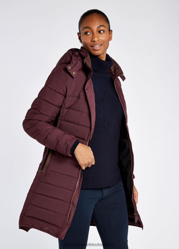 Frauen 4T2X6257 Dubarry Ballybrophy-Steppjacke Kleidung Johannisbeere