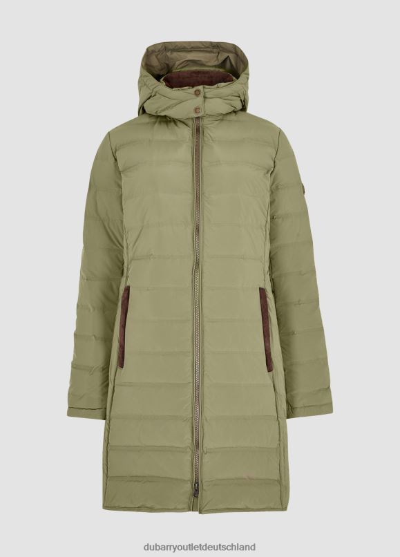 Frauen 4T2X6498 Dubarry Ballybrophy-Steppjacke Kleidung düsteres Grün