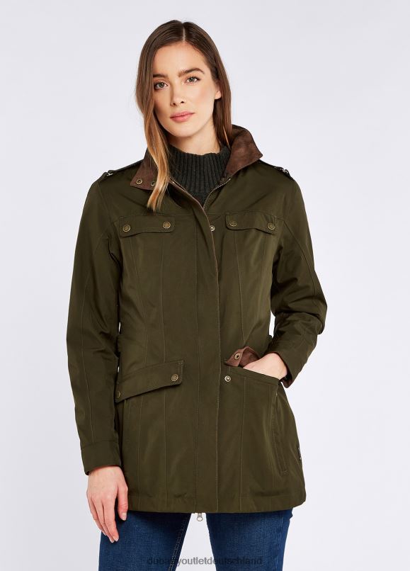Frauen 4T2X6509 Dubarry Banville Utility-Jacke Kleidung Olive