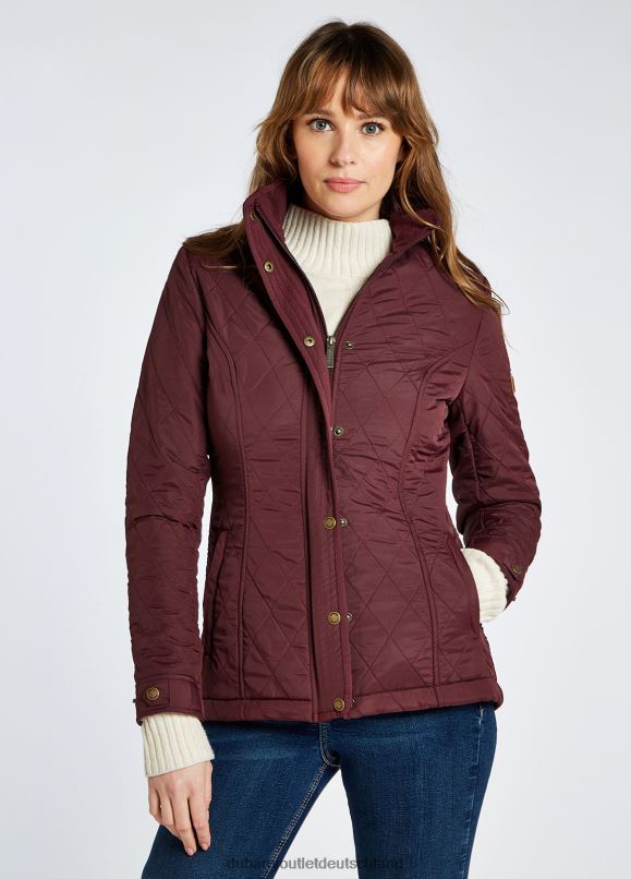 Frauen 4T2X6553 Dubarry Camlodge-Steppjacke Kleidung Johannisbeere