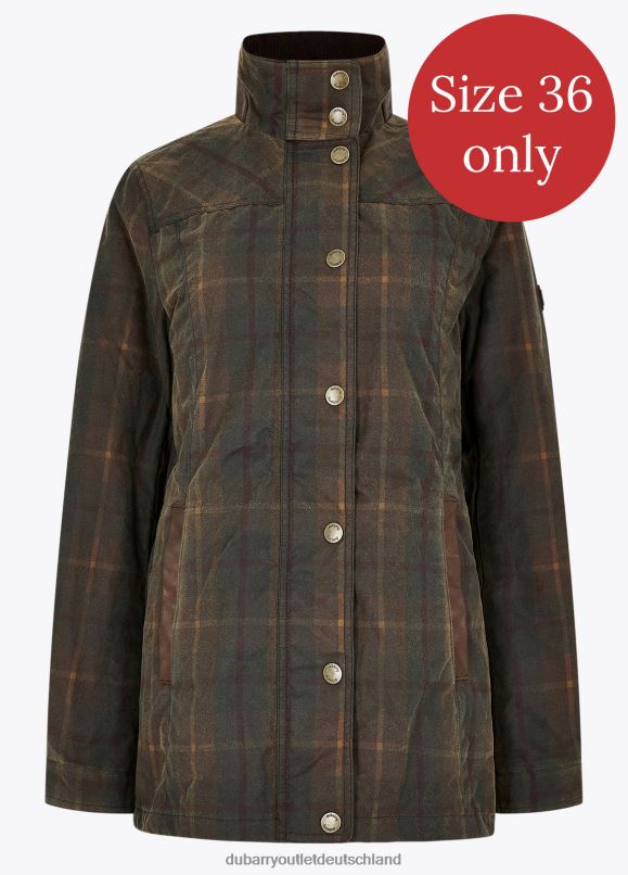 Frauen 4T2X6616 Dubarry Annestown Wachsjacke Kleidung Jägerbraun