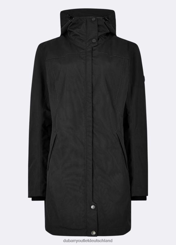 Frauen 4T2X6625 Dubarry Bunratty Reisemantel Kleidung Schwarz
