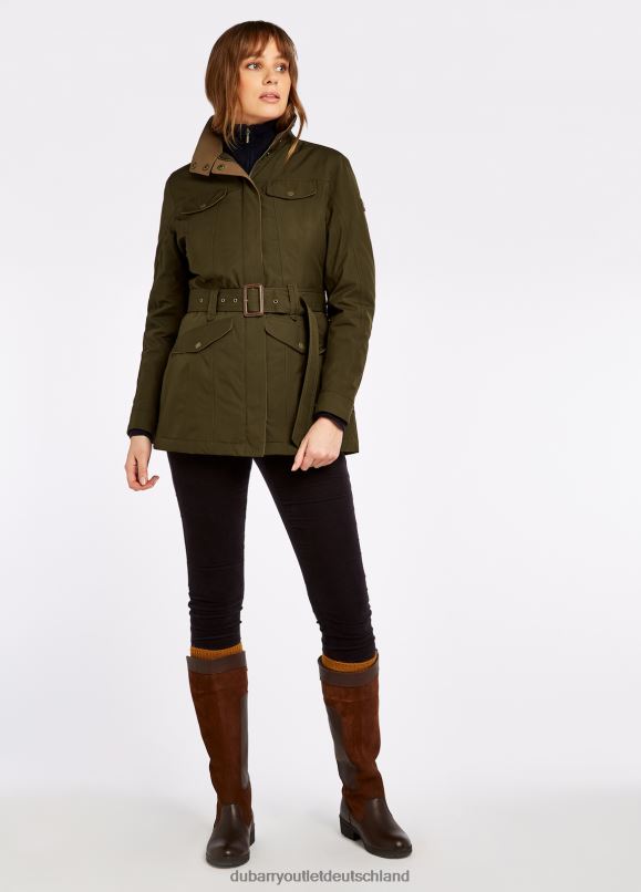 Frauen 4T2X6657 Dubarry Friel Utility-Jacke Kleidung Olive
