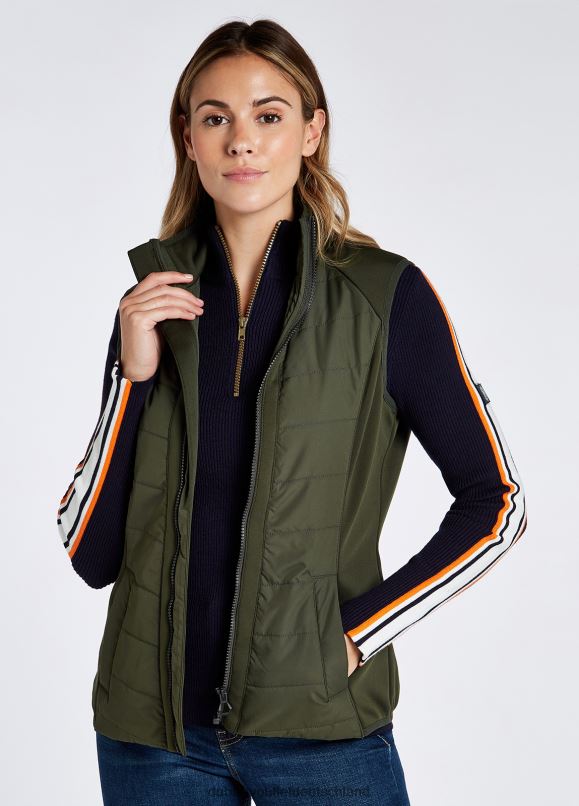 Frauen 4T2X6705 Dubarry Foyle-Weste Kleidung Pesto