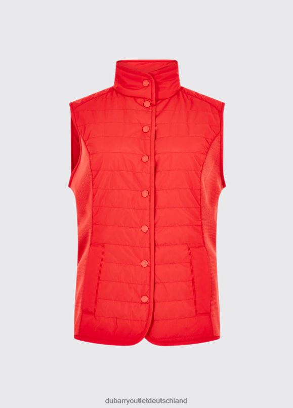 Frauen 4T2X6786 Dubarry Weste mit Blick auf die Bucht Kleidung Mohn