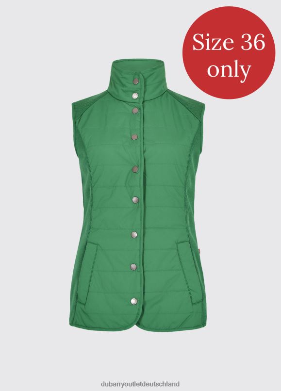 Frauen 4T2X6810 Dubarry Ballycoe-Weste Kleidung Kelly Green