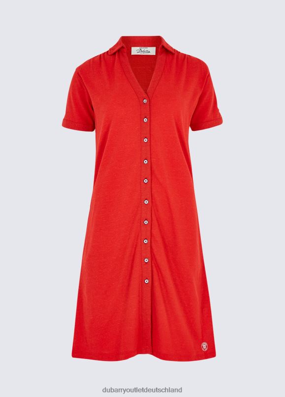 Frauen 4T2X6679 Dubarry Druiden-Hemdkleid Kleidung Kardinal