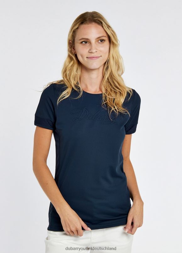 Frauen 4T2X6151 Dubarry Aktives T-Shirt mit Zierausschnitt Kleidung Marine