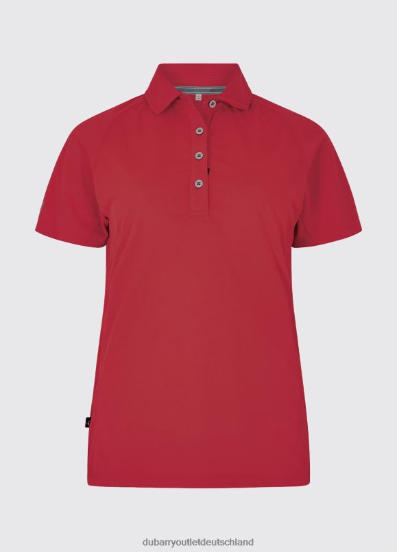 Frauen 4T2X6162 Dubarry Technisches Riviera-Polo Kleidung Rot