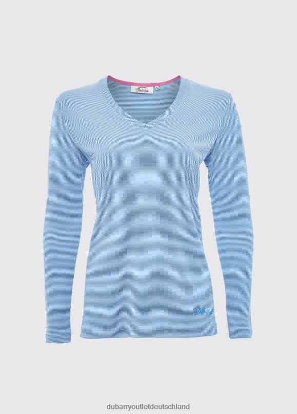 Frauen 4T2X6728 Dubarry Portumna Langarm-Top Kleidung Blau