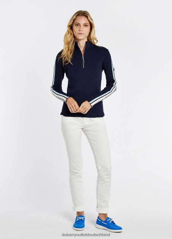Frauen 4T2X6139 Dubarry Killglass-Pullover mit Reißverschluss am Hals Kleidung Marine