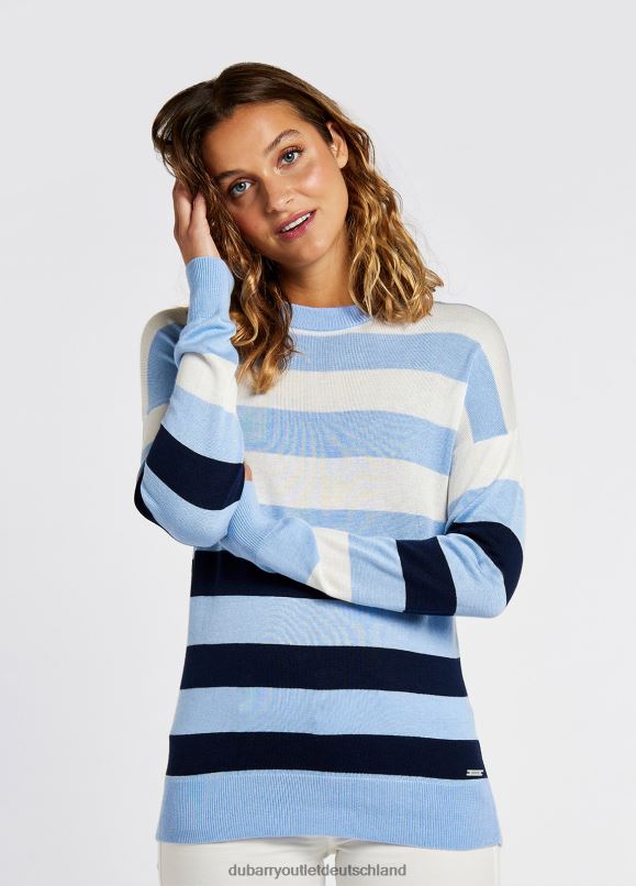 Frauen 4T2X6147 Dubarry Pullover mit Rundhalsausschnitt von Aranmore Kleidung heller Himmel