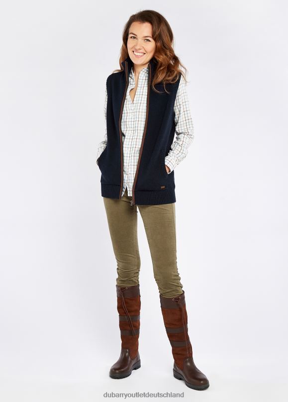 Frauen 4T2X6194 Dubarry Sheedy-Strick-Bodywarmer Kleidung Marine