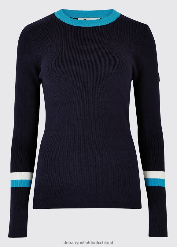 Frauen 4T2X6596 Dubarry Tolka-Pullover Kleidung Marine-Multi