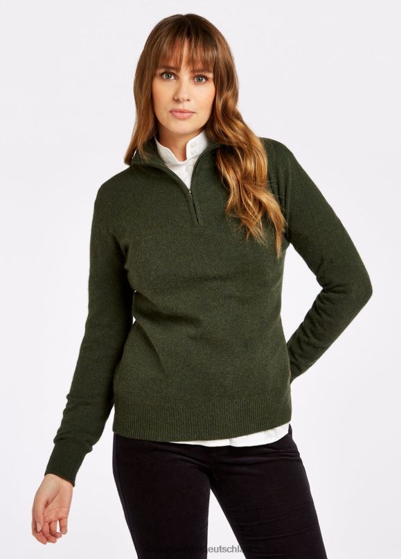 Frauen 4T2X6604 Dubarry Coleraine-Pullover Kleidung Olive