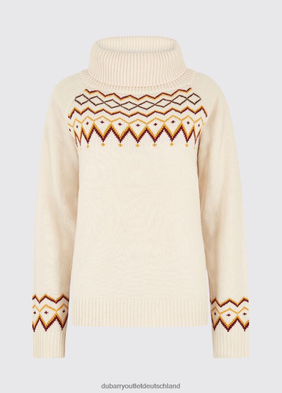 Frauen 4T2X6606 Dubarry Riverstown Fair Isle Pullover Kleidung Kreide