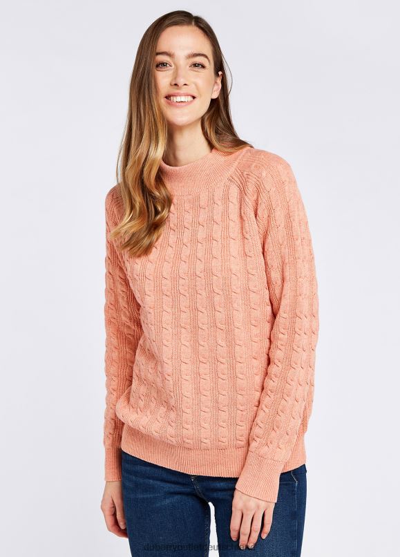 Frauen 4T2X6665 Dubarry Tallanstown-Strickpullover Kleidung Aprikose