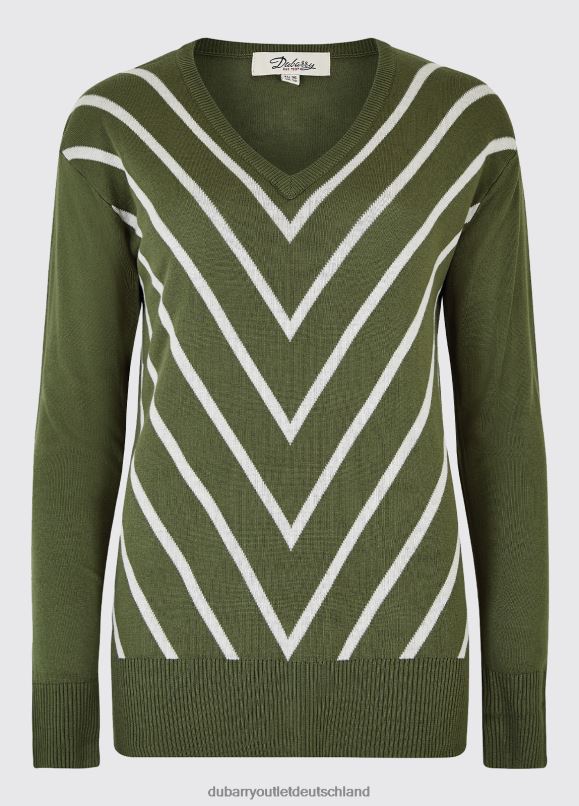 Frauen 4T2X6823 Dubarry Pilltown-Pullover Kleidung Pesto
