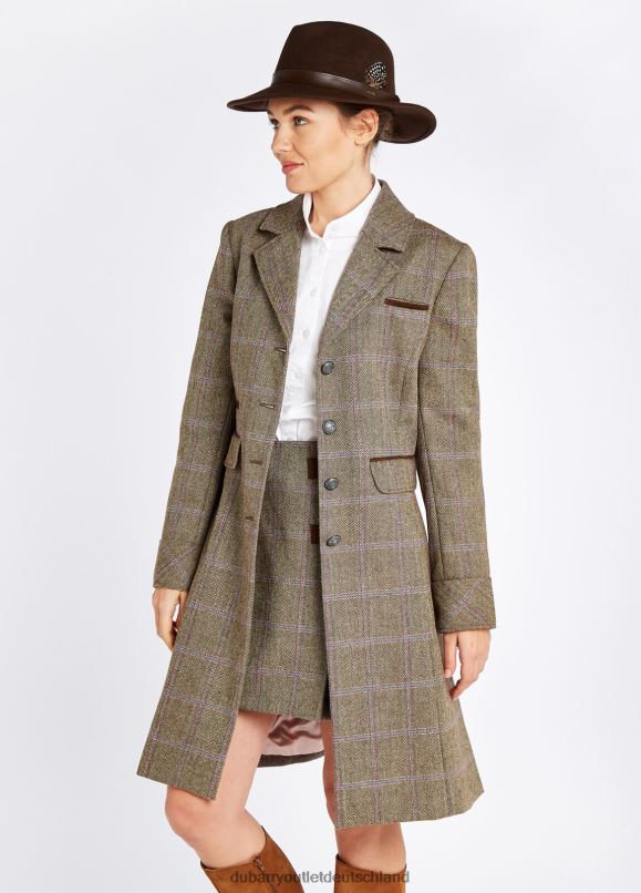 Frauen 4T2X6180 Dubarry Jacke aus Schwarzdorn-Tweed Kleidung Holzrose