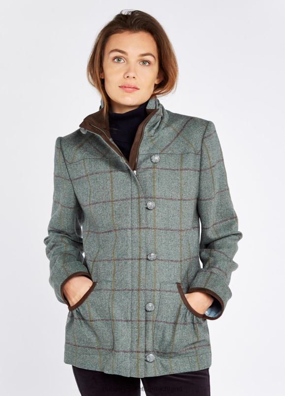 Frauen 4T2X6218 Dubarry Adlerfarn-Tweedjacke Kleidung Sauerampfer