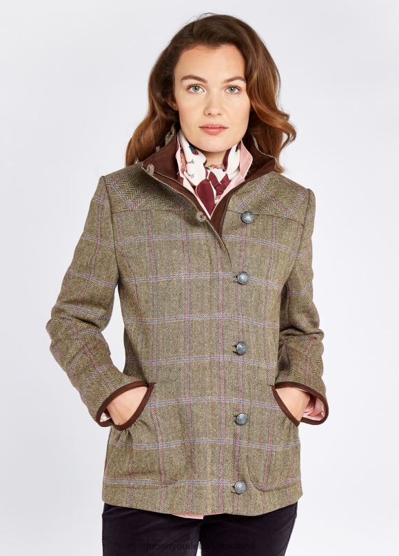 Frauen 4T2X6231 Dubarry Adlerfarn-Tweedjacke Kleidung Holzrose
